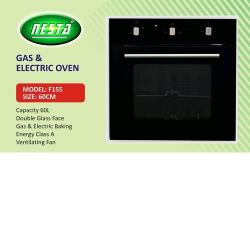 NESTA 60CM BUILT IN GAS AND ELECTRIC OVEN-deluxe.com.ng