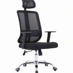 BLACK MESH OFFICE CHAIR WITH HEAD REST (OFU)