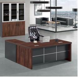 1 METER BROWN & GRAY OFFICE TABLE WITH EXTENSION (DOFU)