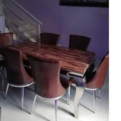 QUALITY DESIGNED 6 SEATER DINING SET - AVAILABLE (ZIDFU) - deluxe.com.ng