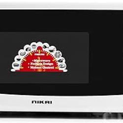 Nikai 700W 20L Microwave Oven, Auto Cook, Child Safety Lock, Defrost, Turntable, Eco Mode, Express Cook - NMO515N9A