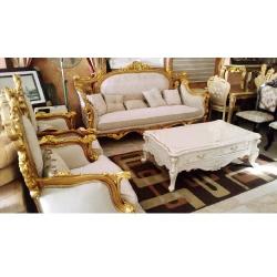 QUALITY DESIGNED 8 SEATERS EGYPTIAN CENTER TABLE WTH 2 SIDE STOOLS (AUSFUR) - deluxe.com.ng