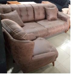 QUALITY DESIGNED BROWN 7 SEATERS SOFA CHAIRS (WITHOUT TABLE & STOOLS)-AVAILABLE (SETIN) - deluxe.com.ng