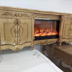 GOLDEN FIRE PLACE TV STAND (1530)