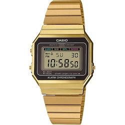 CASIO A700WG-9ADF UNISEX VINTAGE GOLD BRACELET WATCH - Deluxe.com.ng