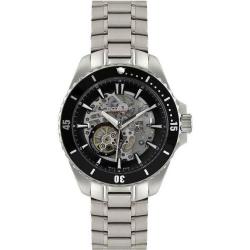 ROTARY AGB90078/A/04 MEN’S AQUASPEED SWISS MADE SILVER STEEL SKELETON AUTOMATIC WATCH
