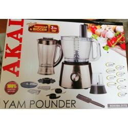AKAI Heavy Duty Motor Yam Pounder & Food Processor-800W (S) -deluxe.com.ng