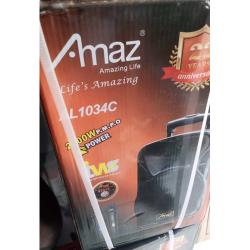 AMAZ 10 Inches QUALITY SOUND SPEAKER WITH REMOTE & MIC AL-1034C 2000W - deluxe.com.ng
