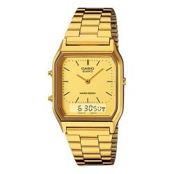 CASIO AQ-230GA-9DMQ UNISEX CASUAL VINTAGE GOLD WATCH - deluxe.com.ng