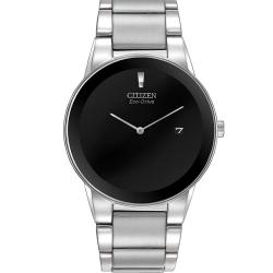 CITIZEN AU1060-51E MEN’S ECO-DRIVE AXIOM SILVER-TONE STAINLESS STEEL MEDIUM SIZE WATCH- deluxe.com.ng