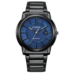 CITIZEN AW1217-83L MEN’S ECO-DRIVE BLUE BLACK STAINLESS STEEL ANALOG WATCH - deluxe.com.ng