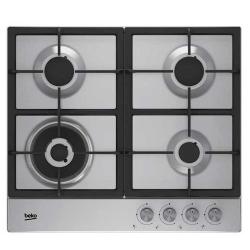 BEKO 60CM  3 GAS +1 WOK ON STAINLESS STEEL HOB HQAW 64225 SX - deluxe.com.ng