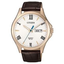CITIZEN BF2023-01A MEN’S BROWN LEATHER CLASSIC WATCH - deluxe.com.ng