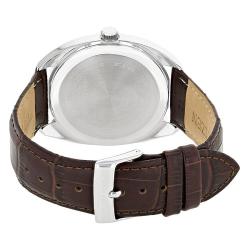 CITIZEN BI5090-09A MEN’S ANALOG WHITE DIAL BROWN LEATHER WATCH- deluxe.com.ng