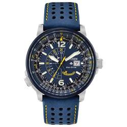 CITIZEN BJ7007-02L MEN’S ECO-DRIVE PROMASTER NIGHTHAWK BLUE LEATHER WATCH - Deluxe.com.ng