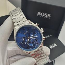 BOSS EXCLUSIVE WRISTWATCH WITH SILVER CHAIN AND BLUE SCREEN (GAWA) - DELUXE.COM.NG