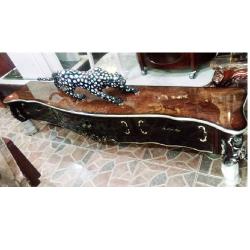 QUALITY DESIGNED BLACK & BROWN TV STAND - AVAILABLE (CHIN) - deluxe.com.ng