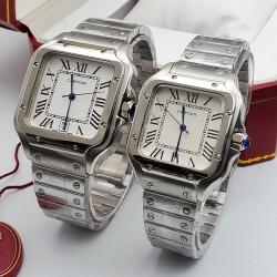 CARTIER EXCLUSIVE SILVER CHAIN DESIGNER WRISTWATCH WITH SQUARE FACE (SAWW) - DELUXE.COM.NG
