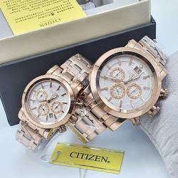 CITIZEN EXCLUSIVE DESIGNERS WRISTWATCH WITH GOLDEN CHAIN WITH WHITE SCREEN (SAWW) - DELUXE.COM.NG