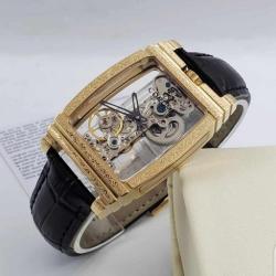 CORUM EXCLUSIVE DESIGNERS WRISTWATCH WITH BLACK LEATHER AND GOLDEN HEAD (SAWW) - DELUXE.COM.NG