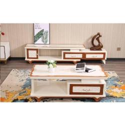 QUALITY DESIGNED CREAM & BROWN CENTER TABLE & TV STAND -AVAILABLE (SATEC) - deluxe.com.ng