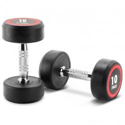 PIVOT FITNESS D2250.40 PRO ROUND HEAD RUBBER DUMBBELL 40KG [pair] - deluxe.com.ng