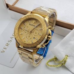 VERSACE EXCLUSIVE DESIGNERS WRISTWATCH WITH BRONZE CHAIN | DATE | SCREEN (SAWW) - DELUXE.COM.NG