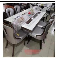 QUALITY WHITE & ASH DINING SET - AVAILABLE (SOFU) - deluxe.com.ng