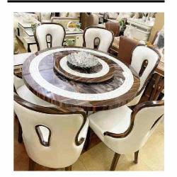 QUALITY WHITE & BROWN DINING SET - AVAILABLE (SOFU) - deluxe.com.ng