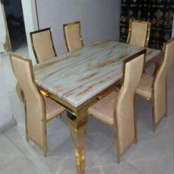 QUALITY VERSACE DESIGNED DINING TABLE WITH 6 CHAIRS - AVAILABLE (MOBIN)  - deluxe.com.ng