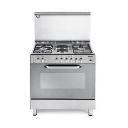 Elba Gas Cooker | 4 Gas Burners + 2 Electric plates with Electric oven - N85X745 - deluxe.com.ng
