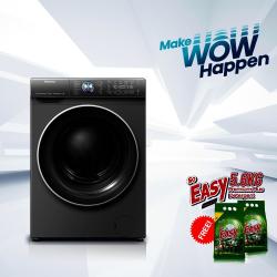 Hisense WM1214T-WDQR 12/8KG Front Load (Wash & Dry) Washing Machine-deluxe.com.ng