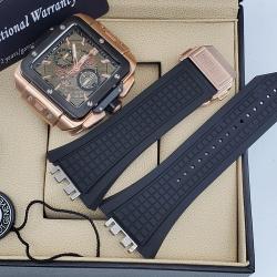 HUBLOT GENEVE EXCLUSIVE BLACK HANDS WRIST WATCH WITH GOLD AND BLACK SQUARE FACE (SAWW) - DELUXE.COM.NG