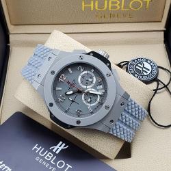 HUBLOT GENEVE EXCLUSIVE WRISTWATCH WITH GREY RUBBER HANDS AND GREY HEAD (SAWW) - DELUXE.COM.NG