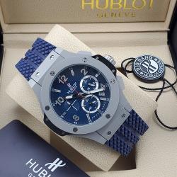 HUBLOT GENEVE EXCLUSIVE WRISTWATCH WITH SKY BLUE RUBBER HANDS AND GREY FACE (SAWW) - DELUXE.COM.NG