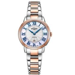 ROTARY LB05427/07 WOMEN’S CAMBRIDGE ROSE GOLD AND SILVER TWO-TONE WATCH