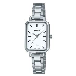 CASIO LTP-V009D-7EUDF WOMEN’S RECTANGULAR SILVER STAINLESS STEEL WATCH - deluxe.com.ng