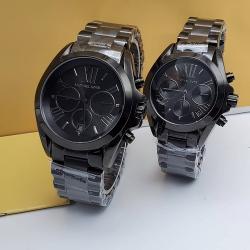 MICHAEL KORR EXCLUSIVE DESIGNERS WRISTWATCH WITH SILVER CHAIN AND BLACK SCREEN (SAWW) - DELUXE.COM.NG