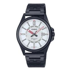 CASIO MTP-E700B-7EV MEN’S ANALOG WHITE DIAL STAINLESS STEEL WATCH - deluxe.com.ng