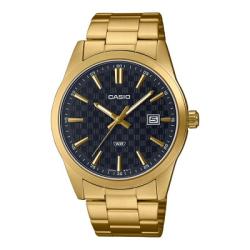 CASIO MTP-VD03G-1AUDF MEN’S ANALOG BLACK DIAL GOLD STAINLESS STEEL WATCH