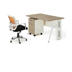 QUALITY DESIGNED WHITE & BROWN OFFICE DESK -AVAILABLE (ZIDFU) - deluxe.com.ng
