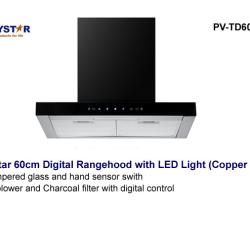 POLYSTAR 60CM RANGE HOOD WITH LED LIGHT – PV-TD6010B - deluxe.com.ng