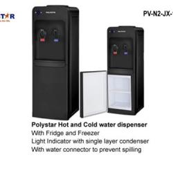 POLYSTAR WATER DISPENSER HOT AND COLD – BLACK - PV-N2-JX-13BB -deluxe.com.ng
