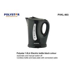 POLYSTAR 1.8LTR ELECTRIC KETTEL BLACK | PVKL-903 - deluxe.com.ng