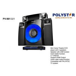 POLYSTAR MICRO SET+DVD PLAYER  MINI HOME THEATRE | PV-861-3.1 - deluxe.com.ng
