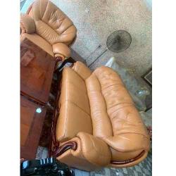 QUALITY LIGHT BROWN SOFA WITHOUT CENTER TABLE (EKIN) - deluxe.com.ng