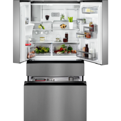 AEG Refrigerator | Fridge 378 litres/Freezer 239 litres RMB954F9VX 4 + 1 Extendable Door Shelves With Tech Stops Ice Up Fridge-Freezer - Stainless Steel - deluxe.com.ng 