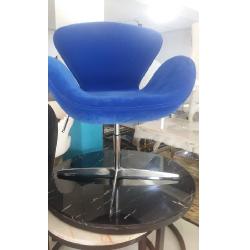 QUALITY BLUE HIBISCUS DESIGNED VISITOR`S CHAIR - AVAILABLE (MOBIN) - deluxe.com.ng