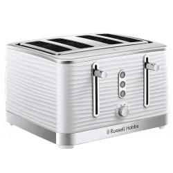 Russell Hobbs Inspire White 4 Slice Pop Up Toaster - deluxe.com.ng