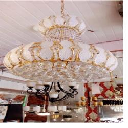SILVER & GOLD CRYSTAL CHANDELIER  QUALITY DESIGNED LIGHT - FOR INDOOR USE (ZENLI) - deluxe.com.ng